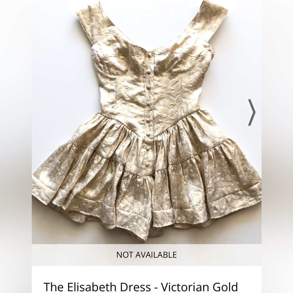 Elizabeth Romper Dress ~ Victorian Gold 👑